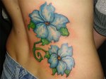 "Blue Flowers," one of Kristin Foley's custom tattoos.